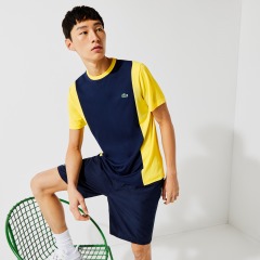 Мужская двухцветная футболка для гольфа Lacoste SPORT из дышащего материала