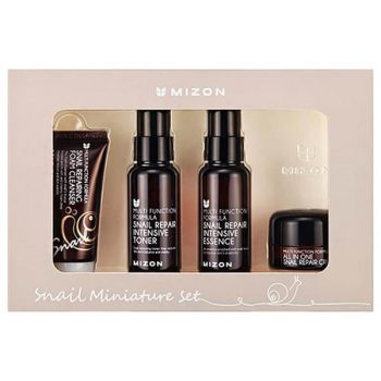 Mizon Набор миниатюр с муцином улитки Snail Miniature Set, 4 средства (Mizon, Snail Repair)