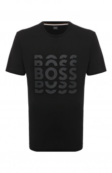 Хлопковая футболка BOSS