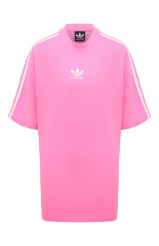 Хлопковая футболка Balenciaga x adidas Balenciaga